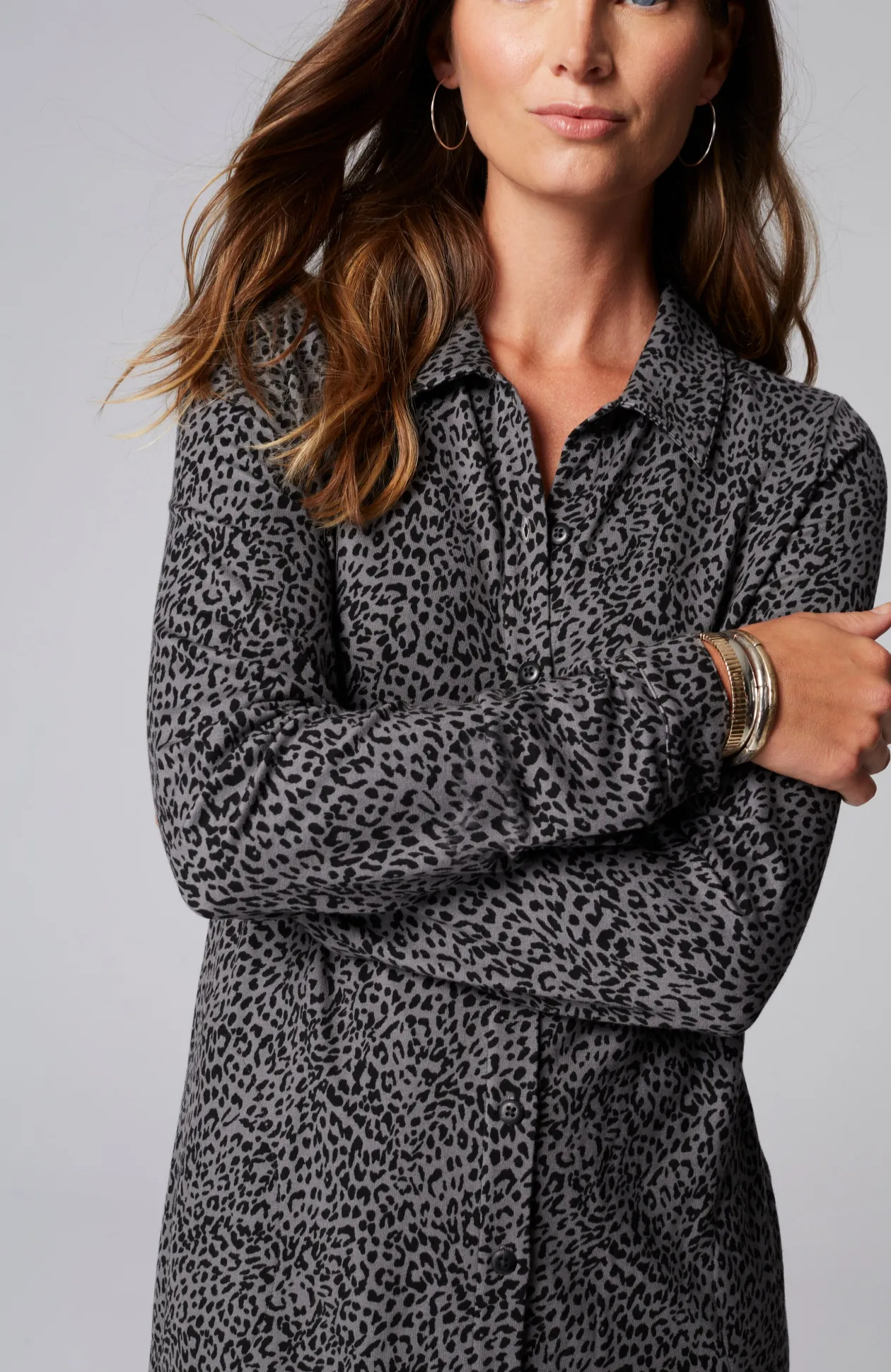 Ponte Knit Shirtdress