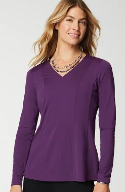 Ponte V-Neck Top
