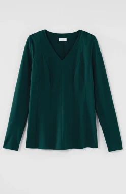 Ponte V-Neck Top