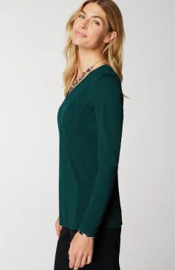 Ponte V-Neck Top