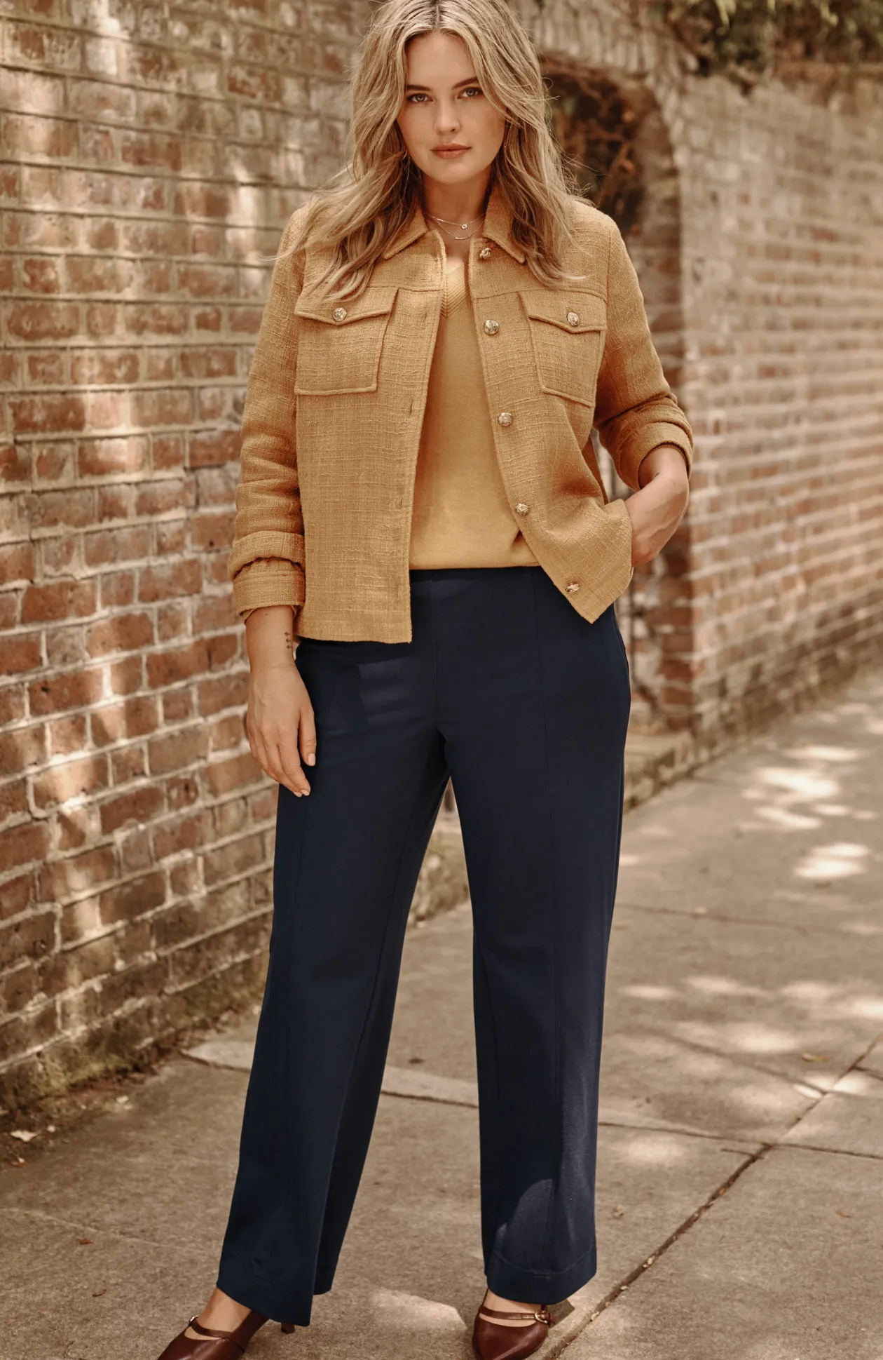 Ponte Wide-Leg Pants