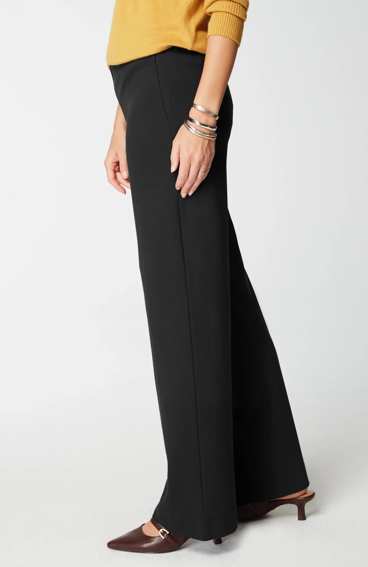 Ponte Wide-Leg Pants