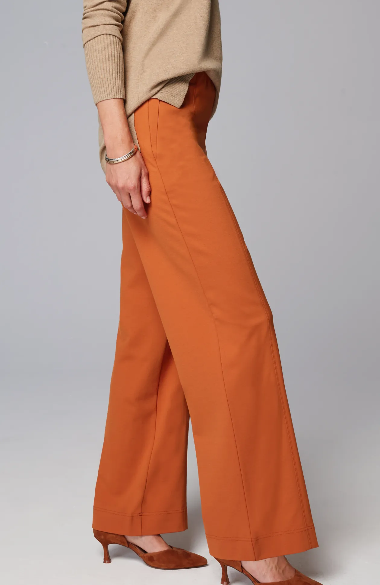 Ponte Wide-Leg Pants