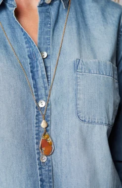 Pressed Leaves Pendant Necklace