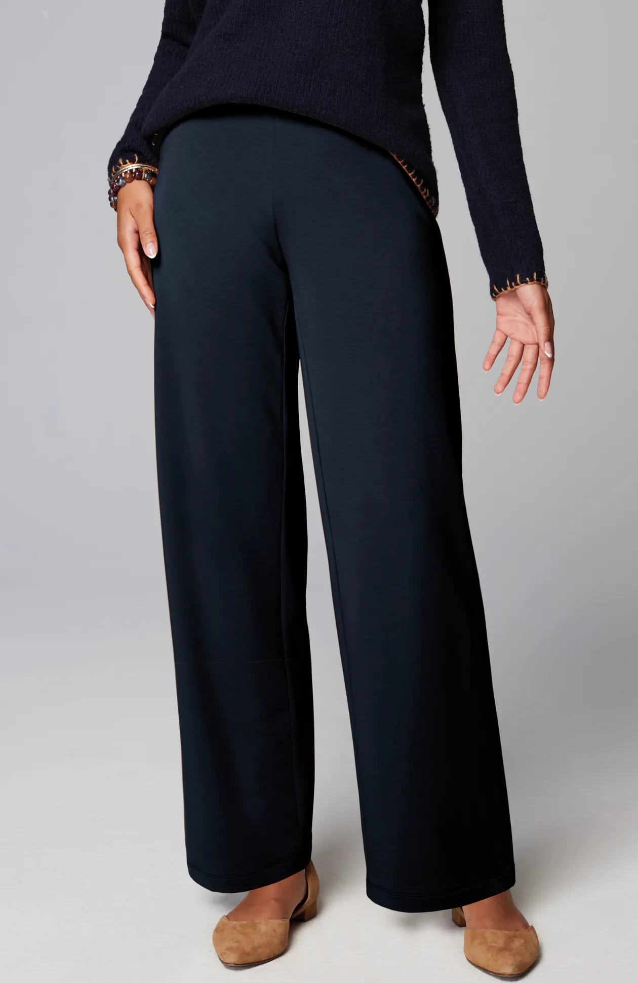 Pure Jill Affinity Pull-On Wide-Leg Pants