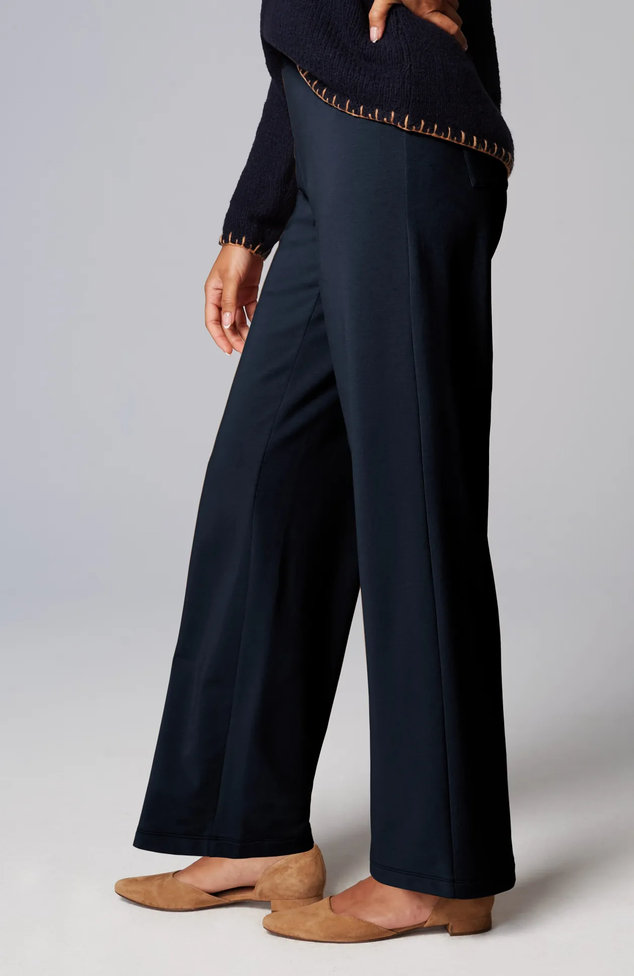 Pure Jill Affinity Pull-On Wide-Leg Pants