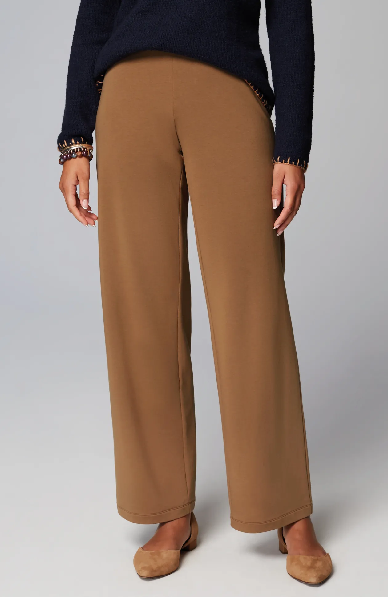 Pure Jill Affinity Pull-On Wide-Leg Pants