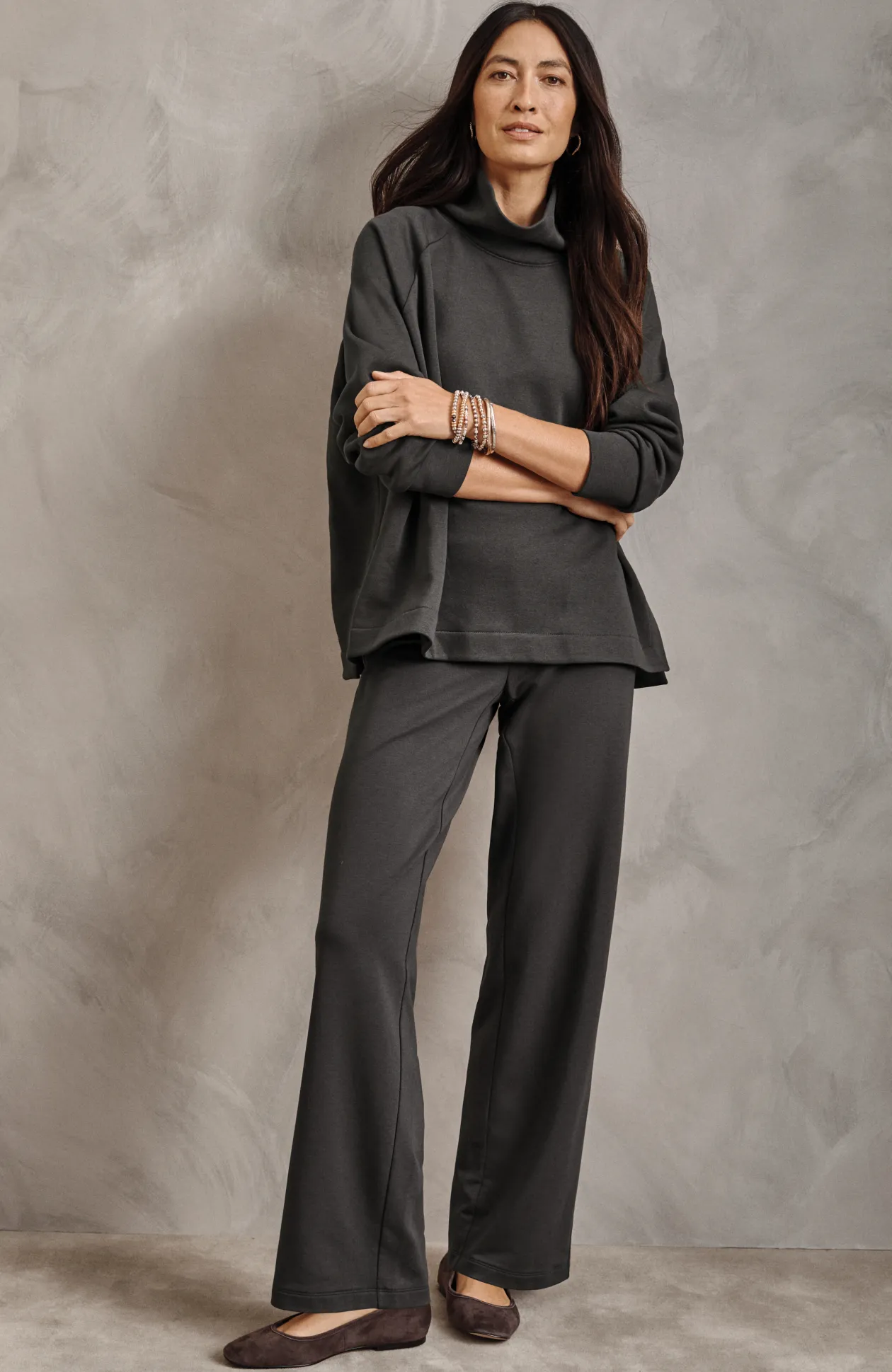 Pure Jill Affinity Pull-On Wide-Leg Pants