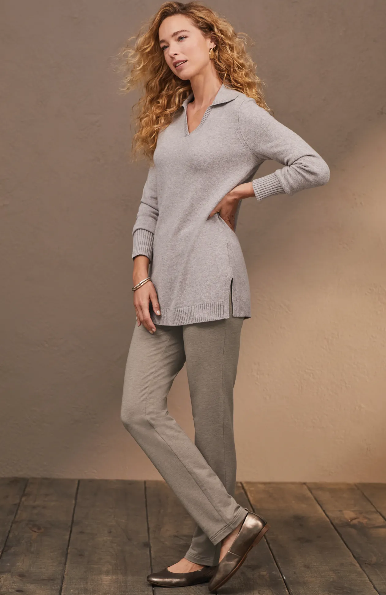 Pure Jill Affinity Slim-Leg Pants
