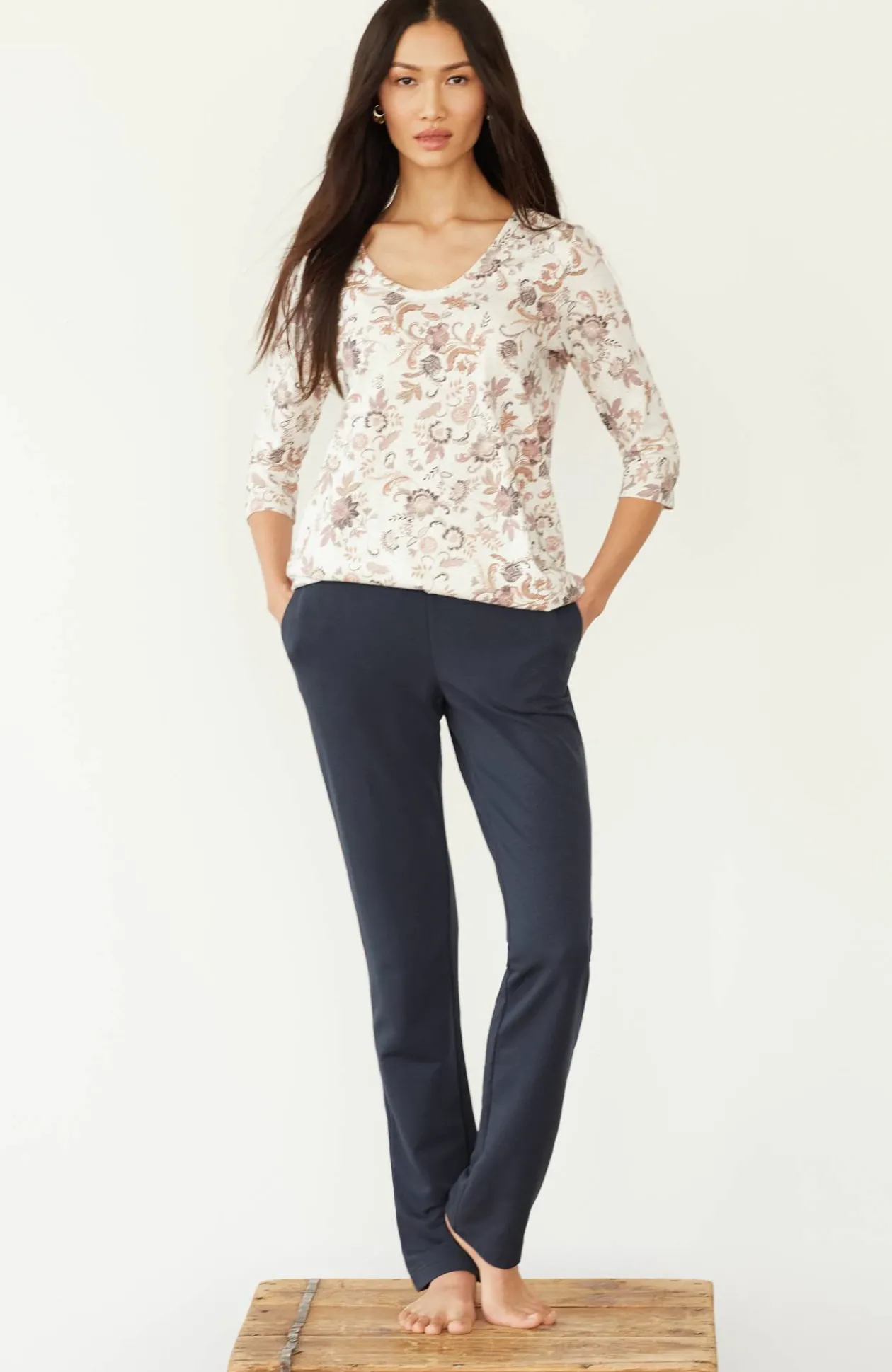Pure Jill Affinity Slim-Leg Pants