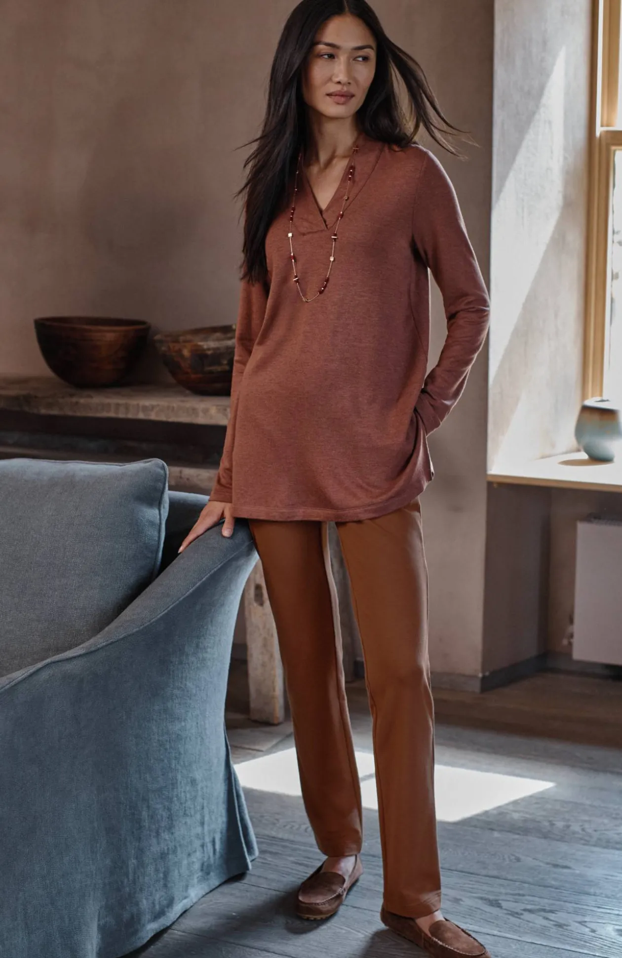 Pure Jill Affinity Slim-Leg Pants