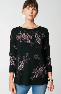 Pure Jill Allover Embroidered Top
