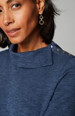 Pure Jill Asymmetrical Cowl-Neck Dress
