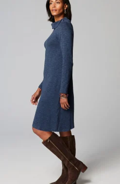 Pure Jill Asymmetrical Cowl-Neck Dress