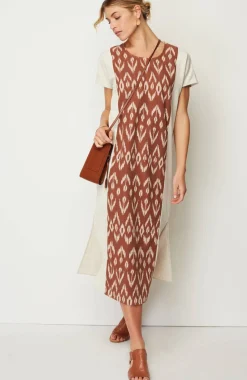 Pure Jill Belted Ikat Dress