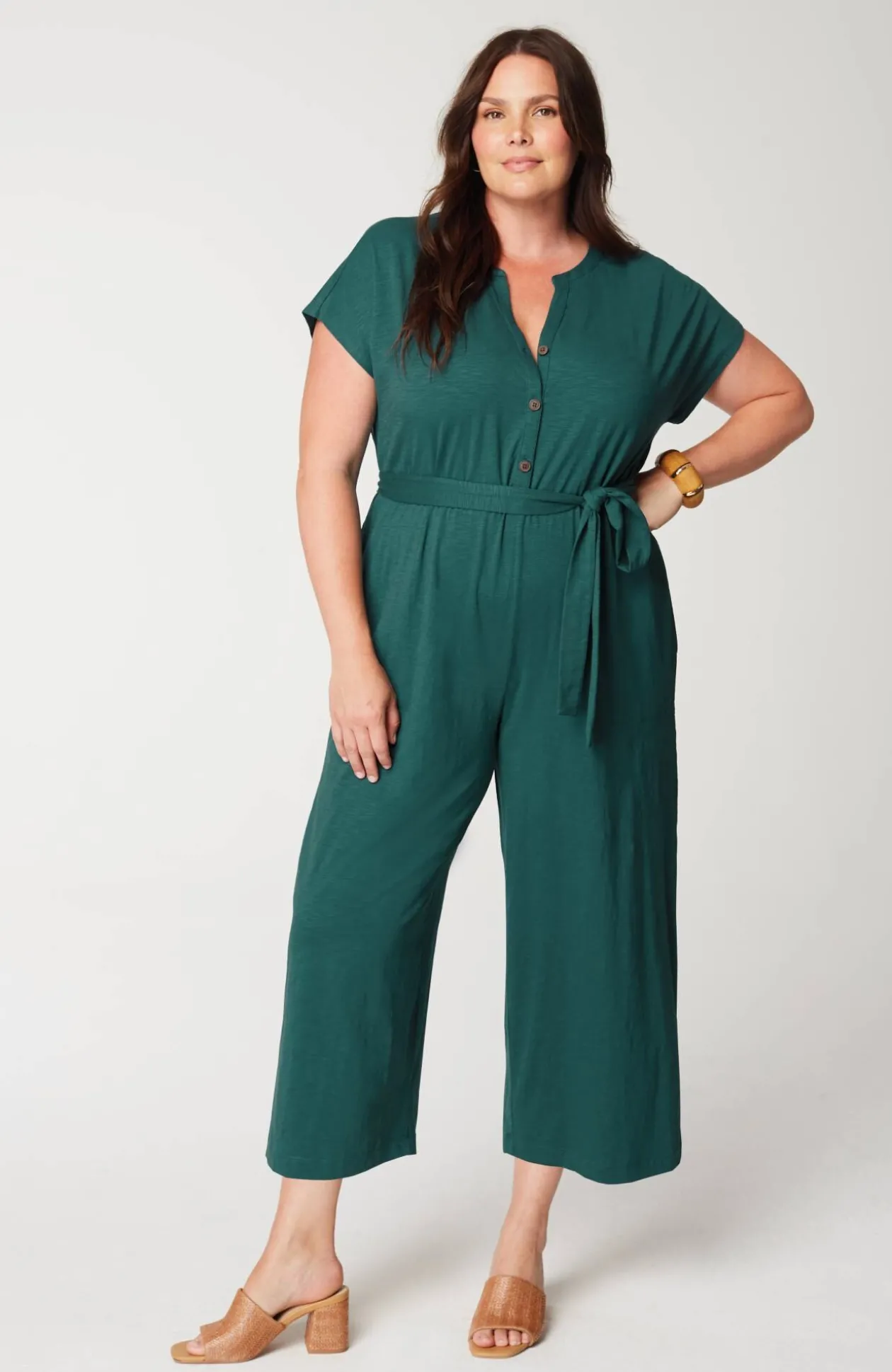 Pure Jill Belted Jumpsuit