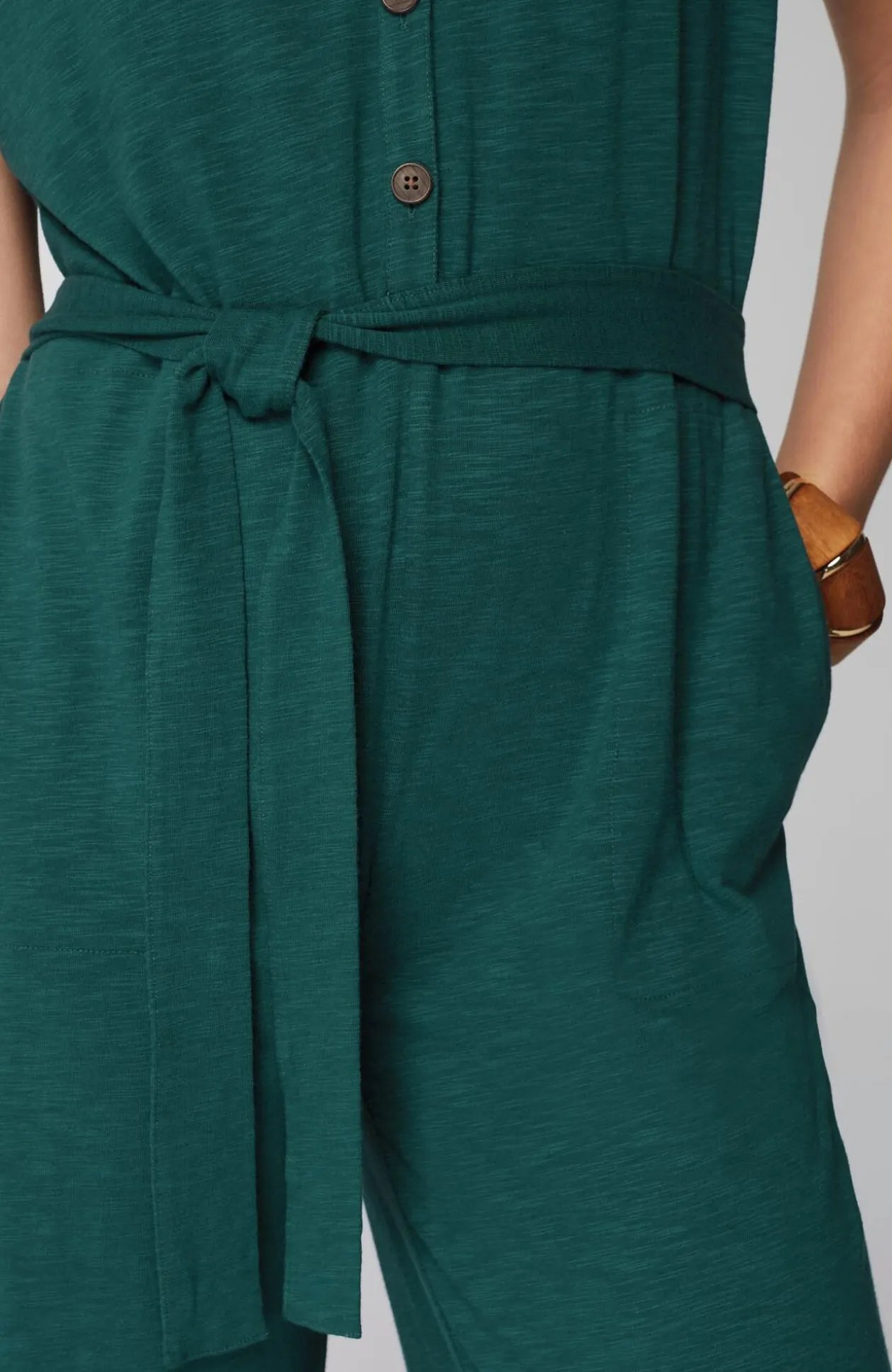 Pure Jill Belted Jumpsuit