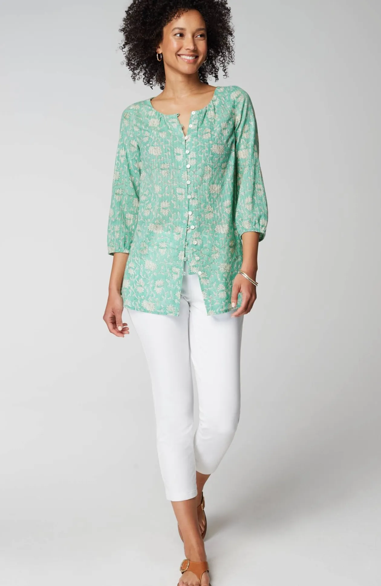 Pure Jill Button-Front Tunic