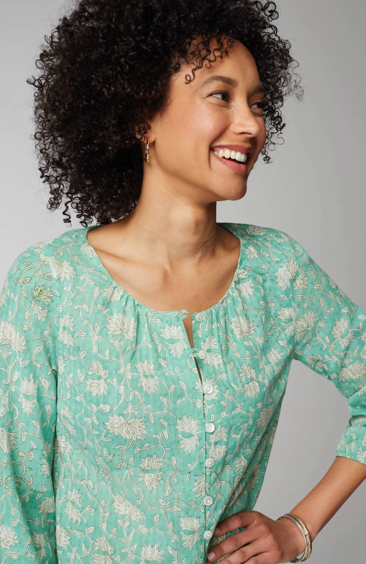 Pure Jill Button-Front Tunic