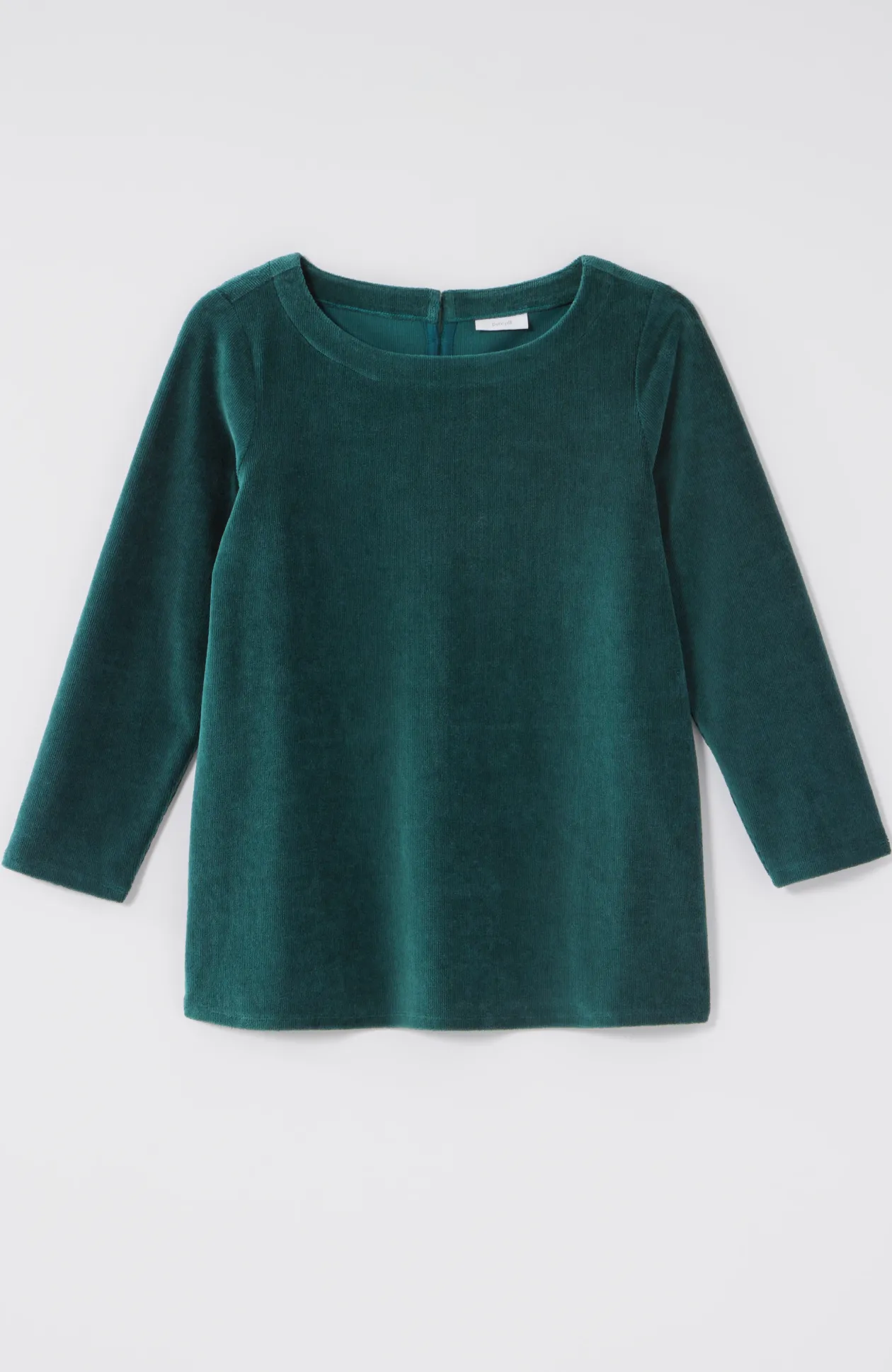 Pure Jill Corded-Velour Buttoned-Back Top