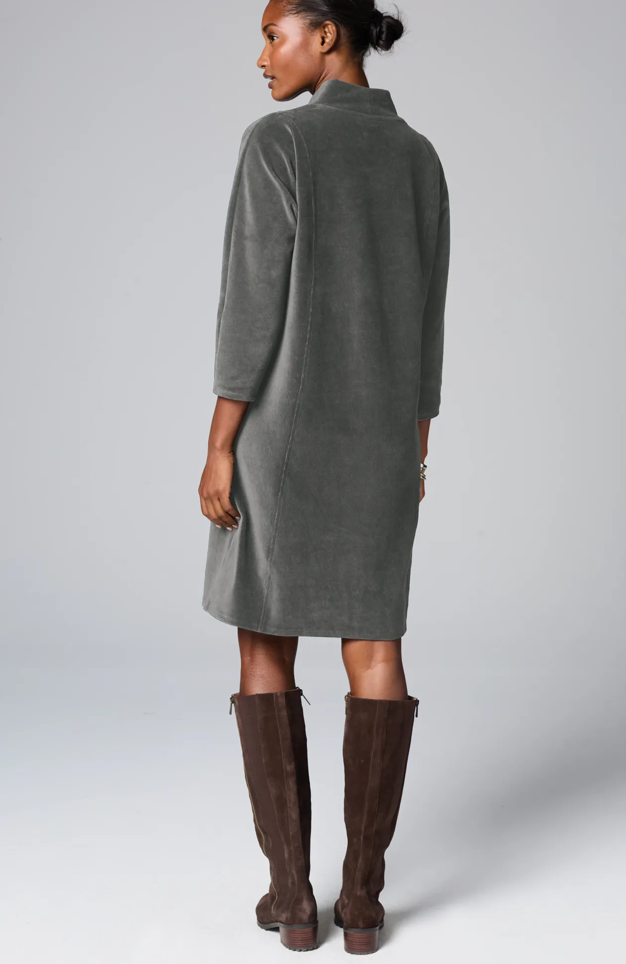 Pure Jill Corded-Velour Dress