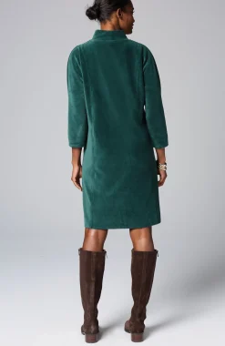 Pure Jill Corded-Velour Dress