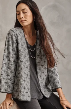 Pure Jill Cotton-Gauze Embroidered Jacket