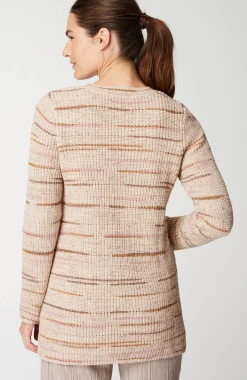 Pure Jill Crew-Neck Intarsia Striped Tunic