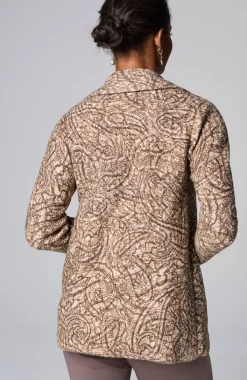 Pure Jill Curved-Front Printed Cardi