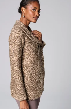 Pure Jill Curved-Front Printed Cardi