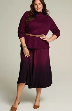 Pure Jill Dip-Dyed A-Line Skirt