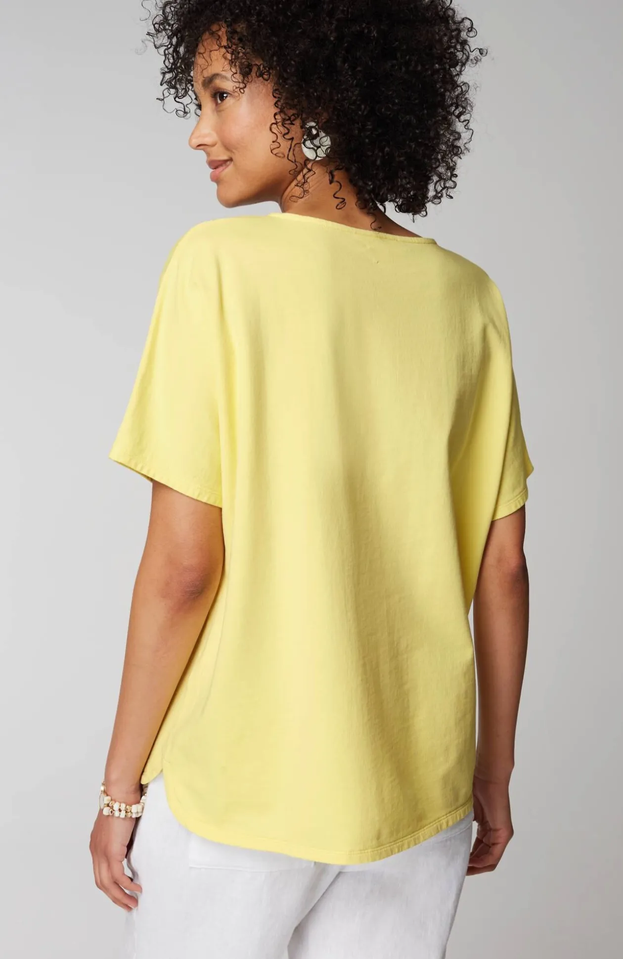 Pure Jill Dolman-Sleeve French Terry Top