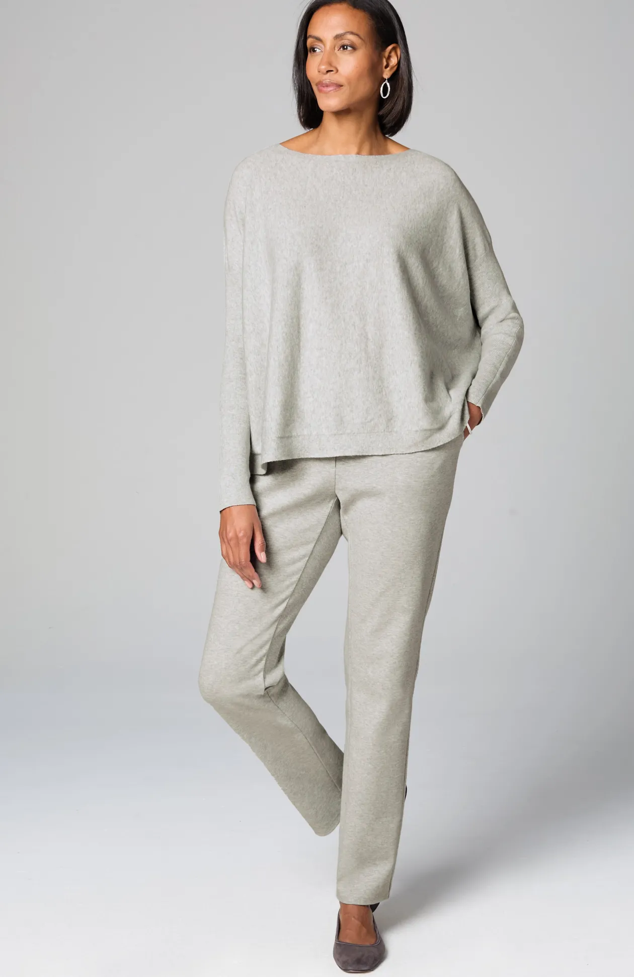 Pure Jill Dolman-Sleeve Sweater