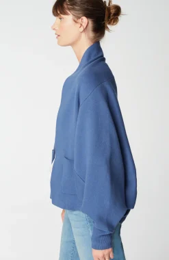 Pure Jill Double-Knit Dolman-Sleeve Cardi