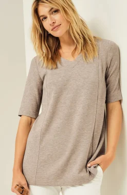Pure Jill Double-Knit Seamed Tunic