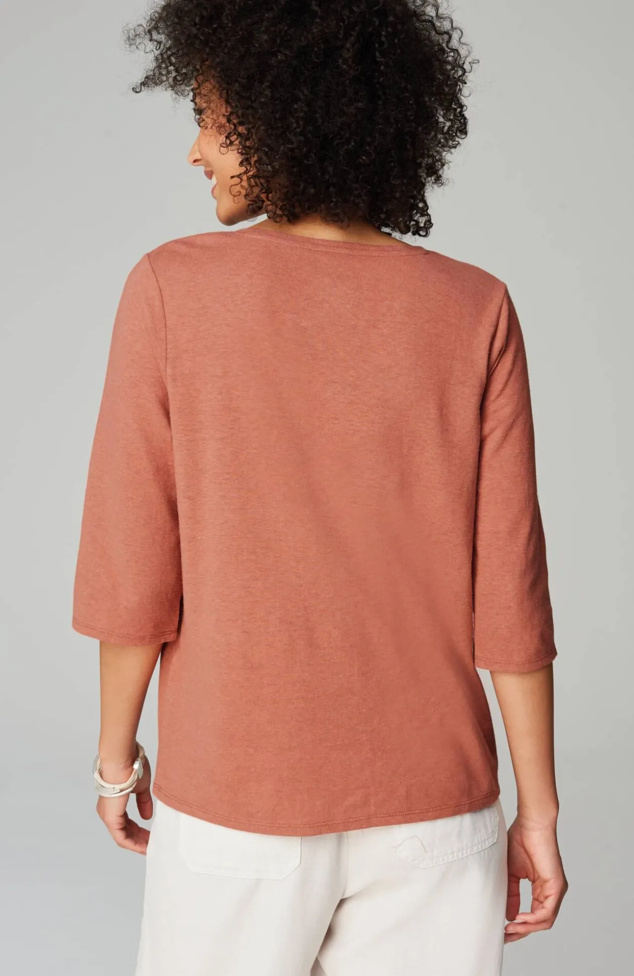 Pure Jill Hemp & Cotton Henley Top