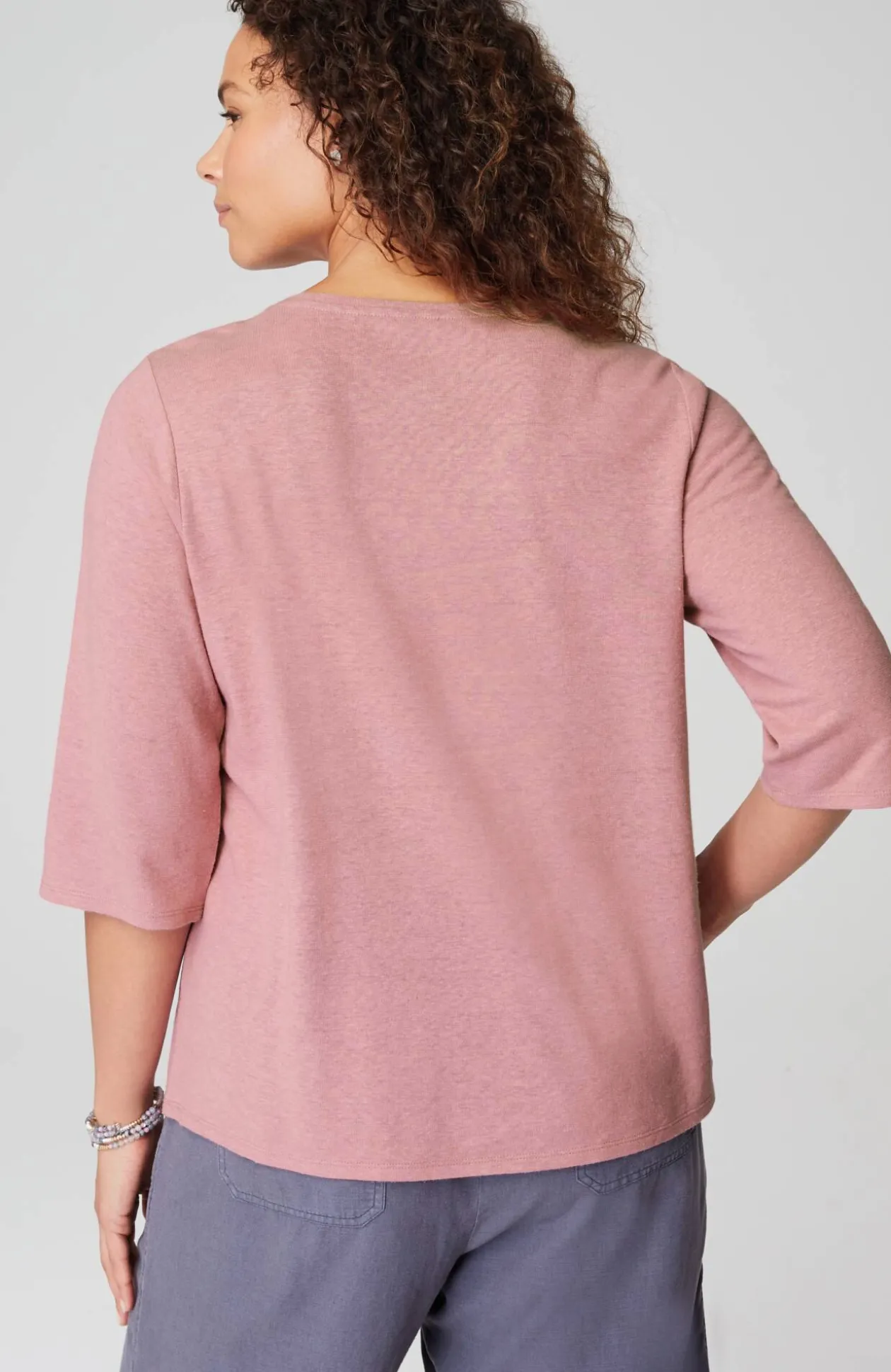 Pure Jill Hemp & Cotton Henley Top