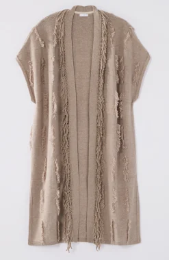 Pure Jill Jacquard Fringe Gilet