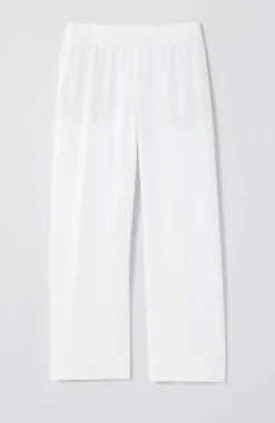 Pure Jill Linen Trapunto-Stitched Pants