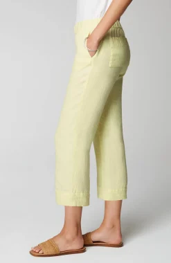 Pure Jill Linen Trapunto-Stitched Pants