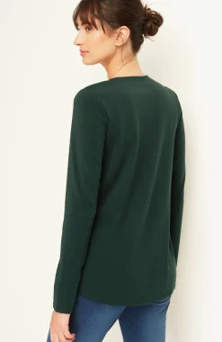 Pure Jill Long-Sleeve Shirttail Tee