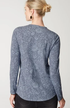 Pure Jill Long-Sleeve Shirttail Tee