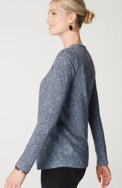 Pure Jill Long-Sleeve Shirttail Tee