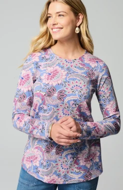 Pure Jill Long-Sleeve Shirttail Tee