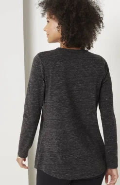 Pure Jill Long-Sleeve Shirttail Tee