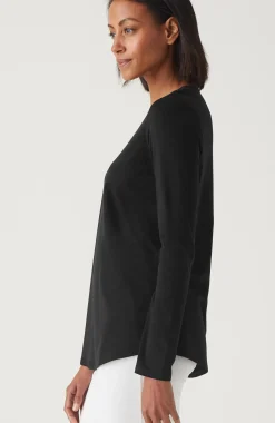 Pure Jill Long-Sleeve Shirttail Tee