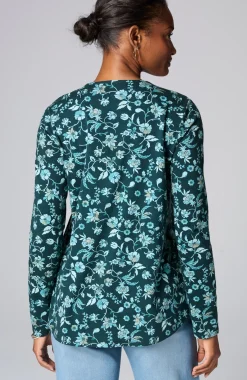 Pure Jill Long-Sleeve Shirttail Tee