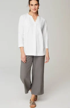 Pure Jill Organically Grown Cotton Buttoned Top