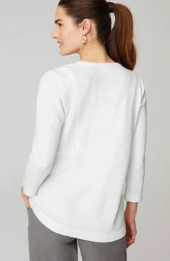 Pure Jill Organically Grown Cotton Buttoned Top