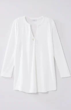 Pure Jill Organically Grown Cotton Buttoned Top